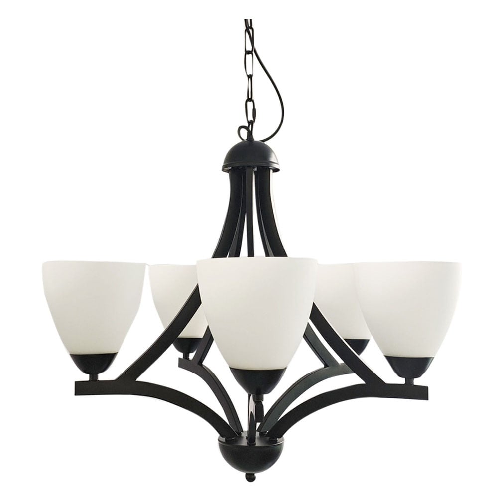 Orford Opal Glass 5-Light Pendant