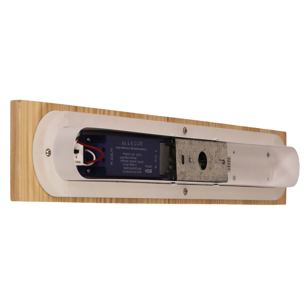 Albany Ash Wood Tri-Colour LED Wall Light