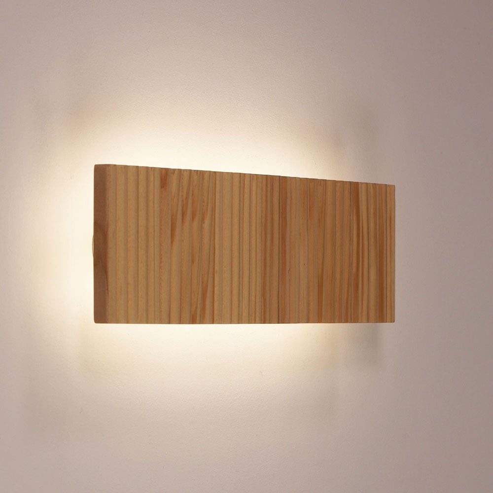 Albany Ash Wood Tri-Colour LED Wall Light