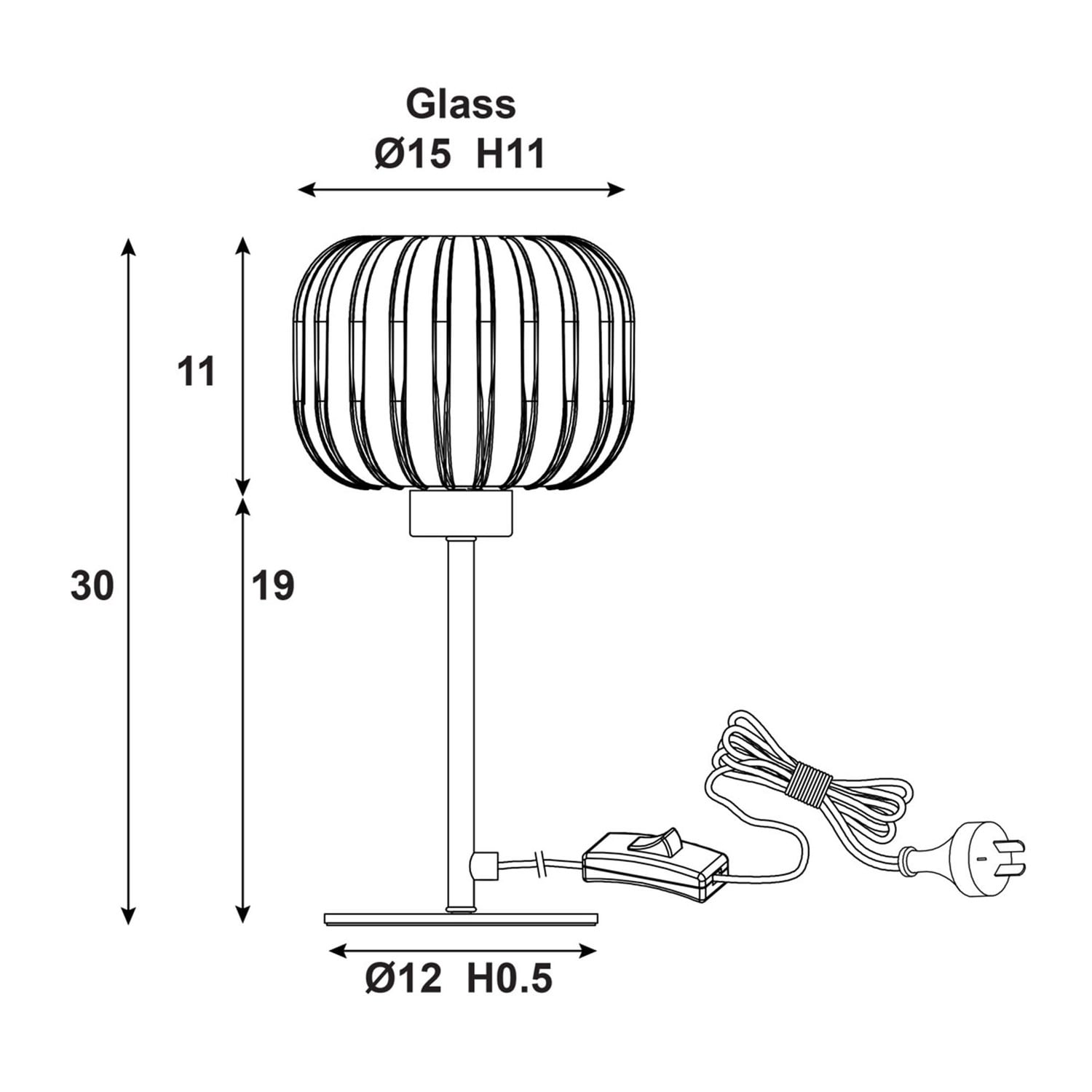 Florence Glass Table Lamp