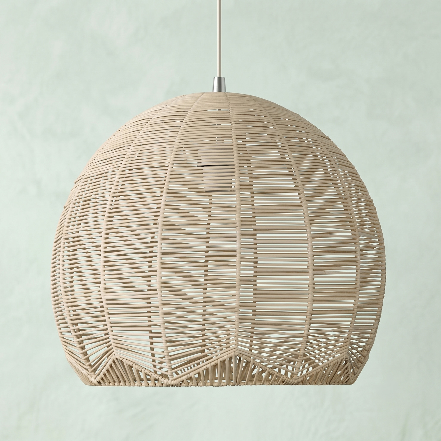 Robbins Rattan Cane Pendant Light