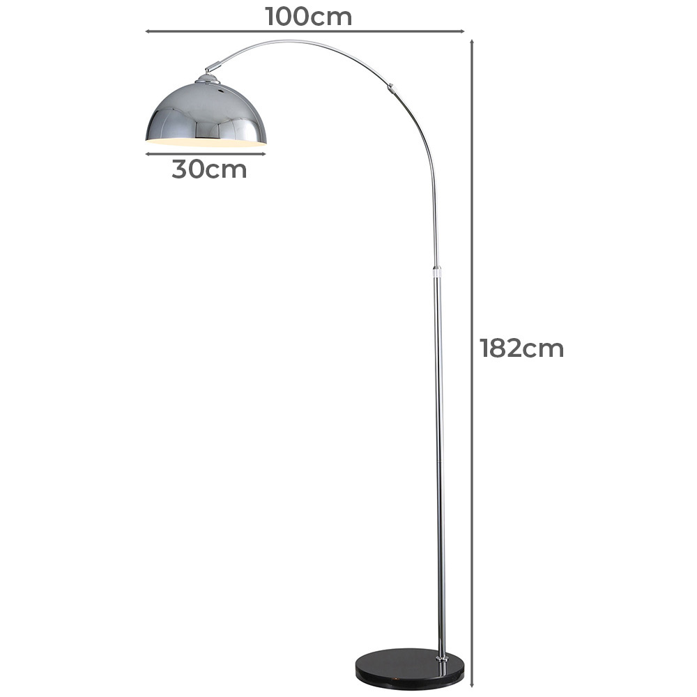 Naomi Steel & Marble Floor Lamp