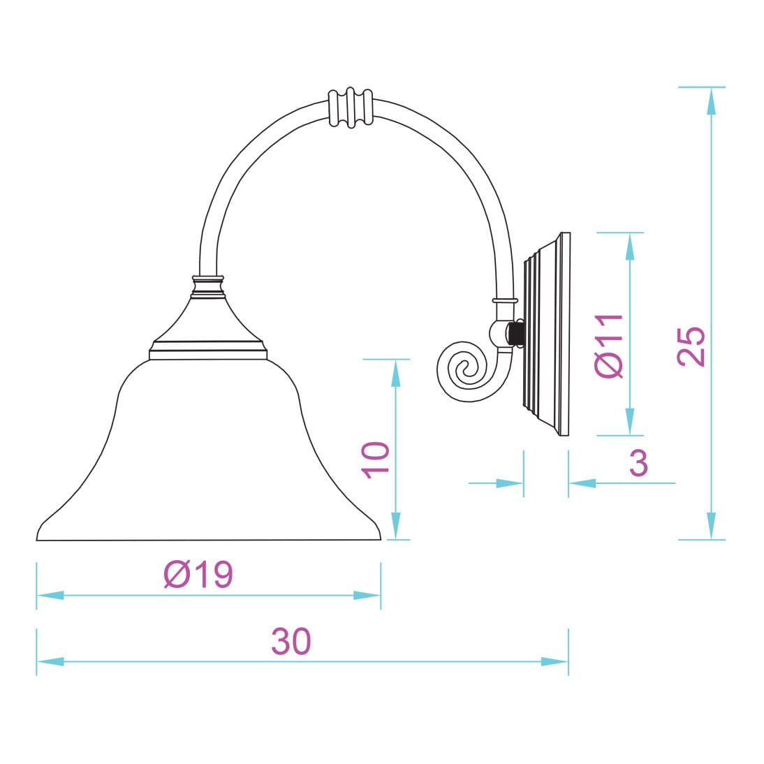 Cranston Glass Wall Sconce
