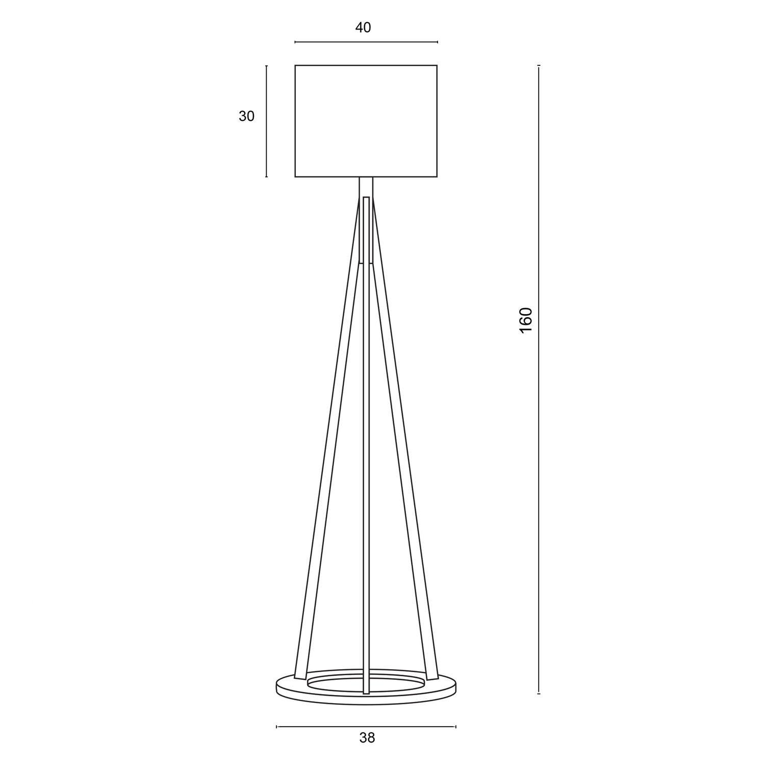Cheswick Rubberwood Floor Lamp