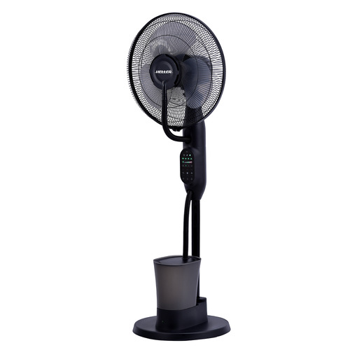 Heller 75W Black Oscillating Misting Fan with Remote Control