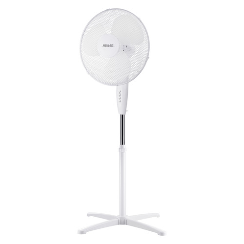 Heller 50W White 3 Speed Oscillating Pedestal Fan