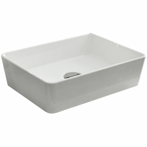 50cm Rak Moon Rectangular Above Counter Ceramic Basin