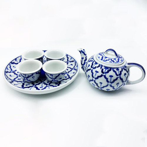 3 Piece Small 300ml Tea Pot & 30ml Teacup Set