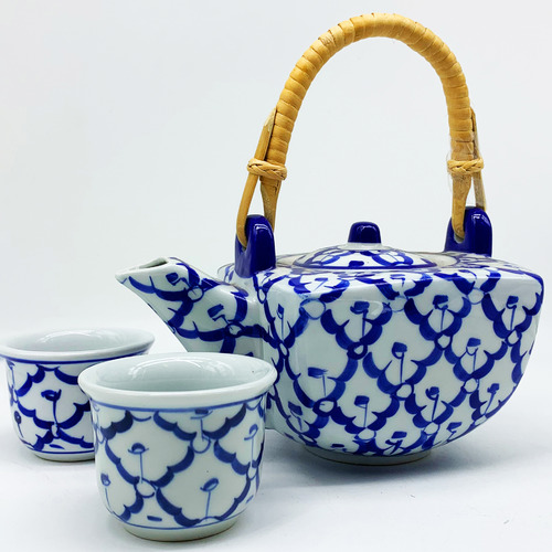 3 Piece Japanese Style Tea Set Temple & ster