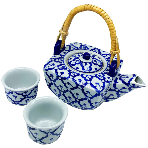 3 Piece Japanese Style Tea Set Temple & ster