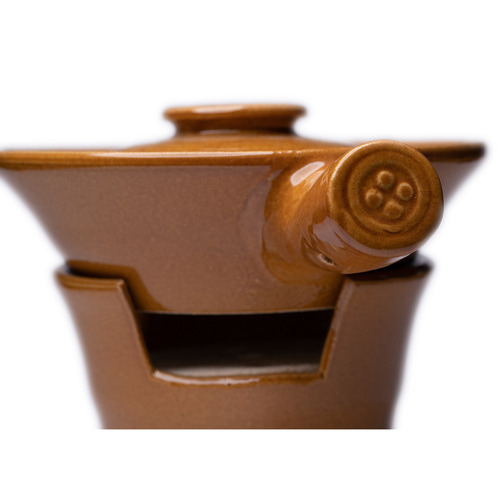 Brown Patton Ceramic Serving Bowl
