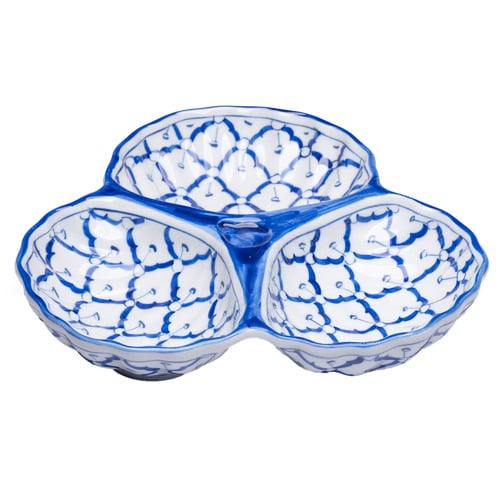 Petros 3 Portion Ceramic Serving Plate