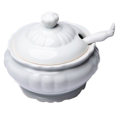 White Hayes Serving Bowl