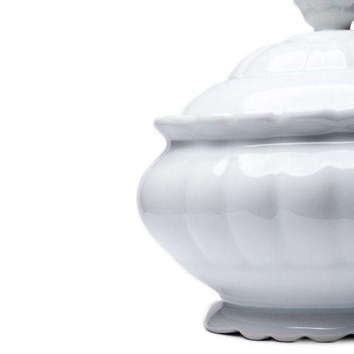 White Hayes Serving Bowl