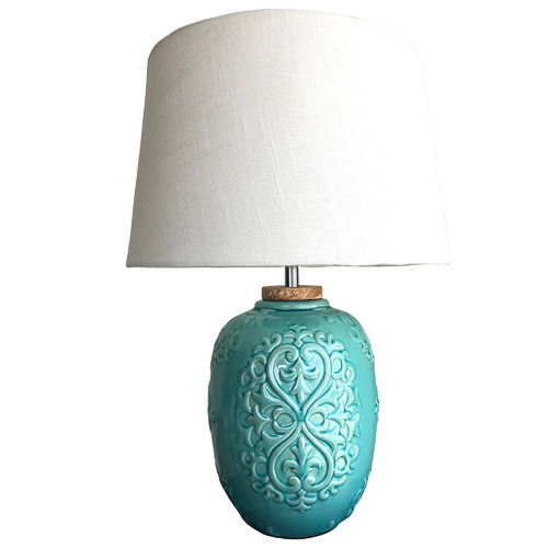 teal table lamp base