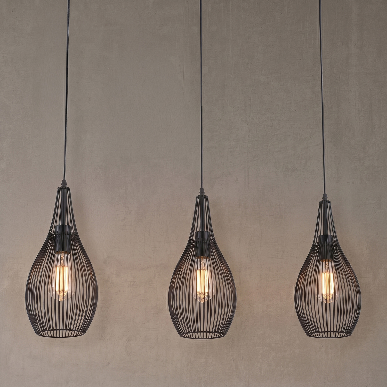 Ghent Teardrop Metal 3 Light Linear Pendant