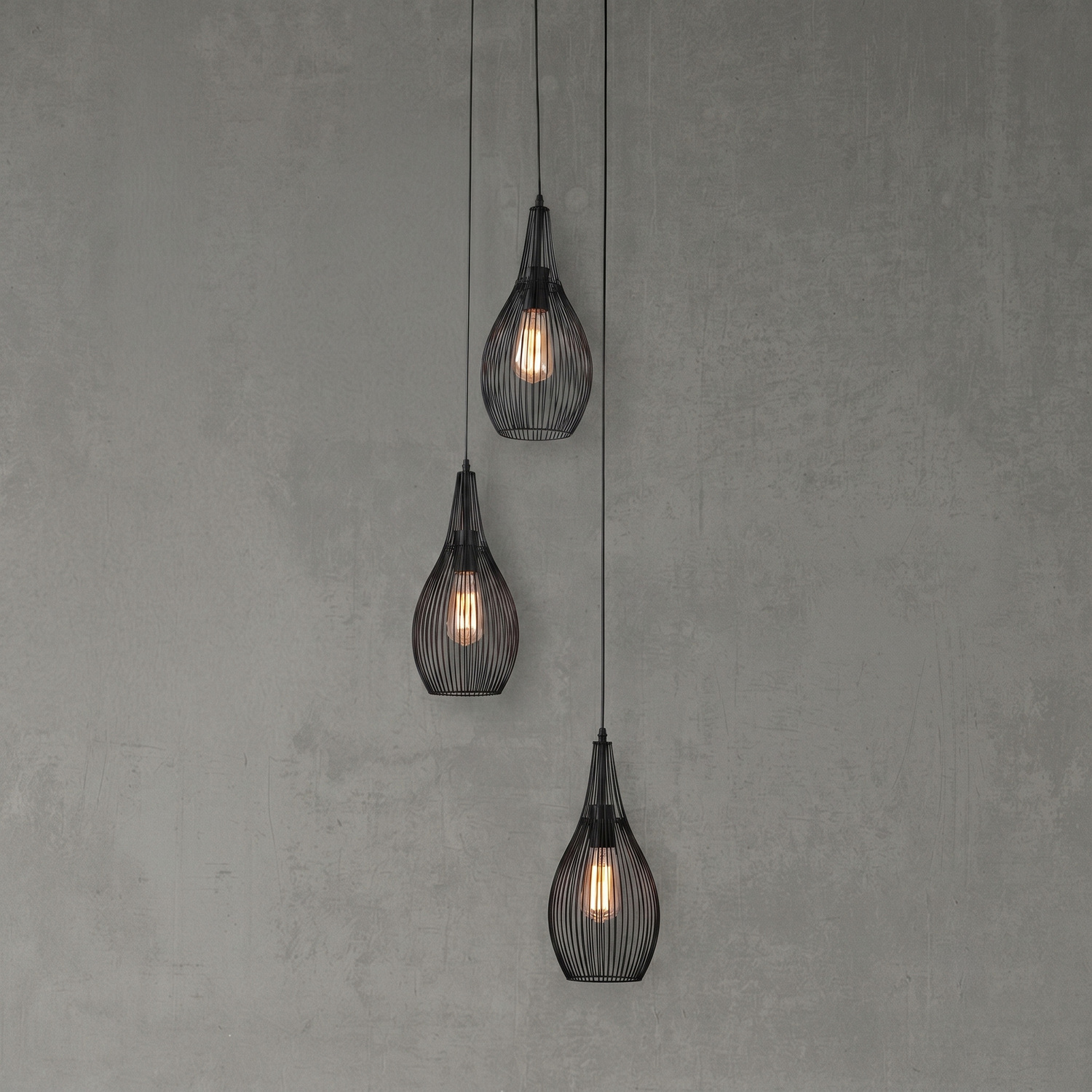 Ghent Teardrop Metal 3 Light Pendant