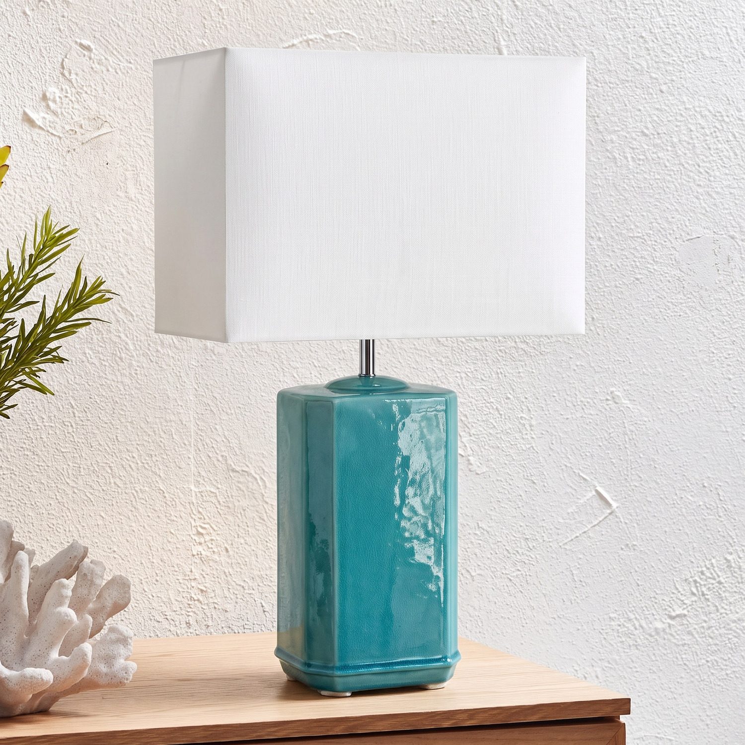 Roger Turquoise Ceramic Table Lamp