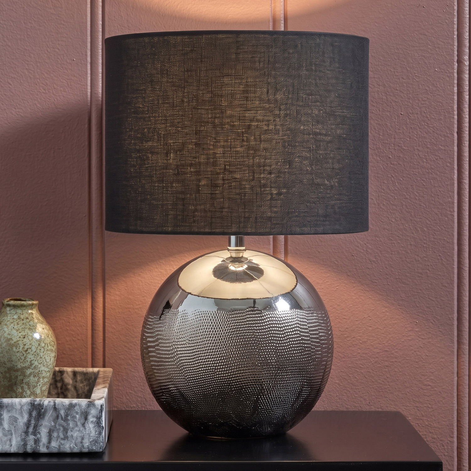Lily Silver Ceramic Table Lamp