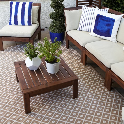Beige Kimberley Reversible Outdoor Rug
