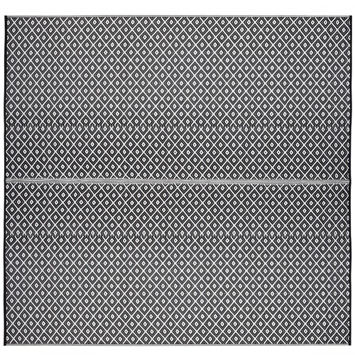 Black & White Kimberley Tile Indoor Outdoor Rug