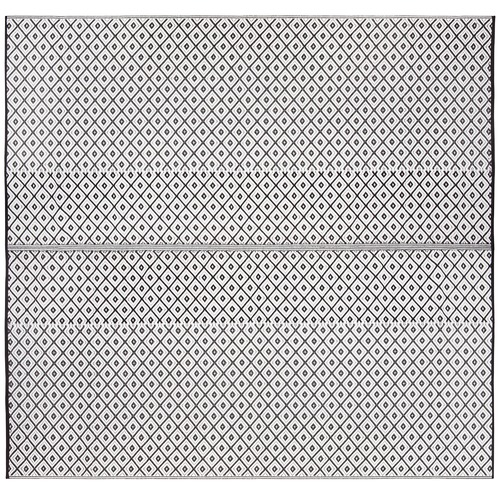 Black & White Kimberley Tile Indoor Outdoor Rug