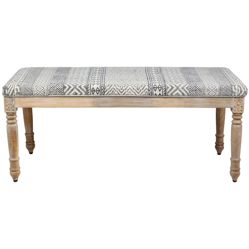 White Norma Mango Wood Bench