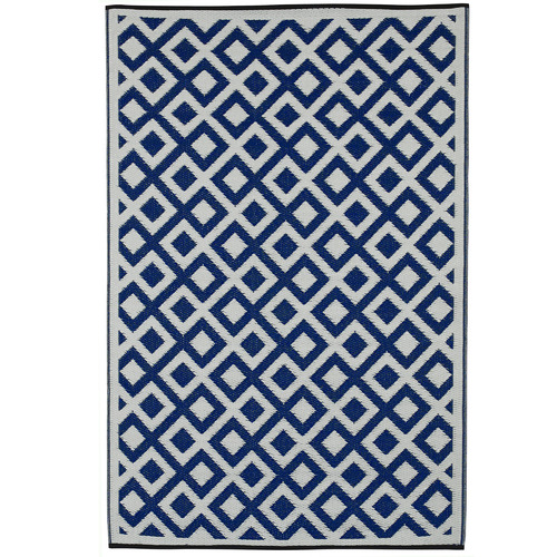 Indigo & White Marina Outdoor Rug