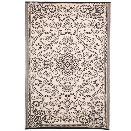 Black & Cream Murano Outdoor Rug