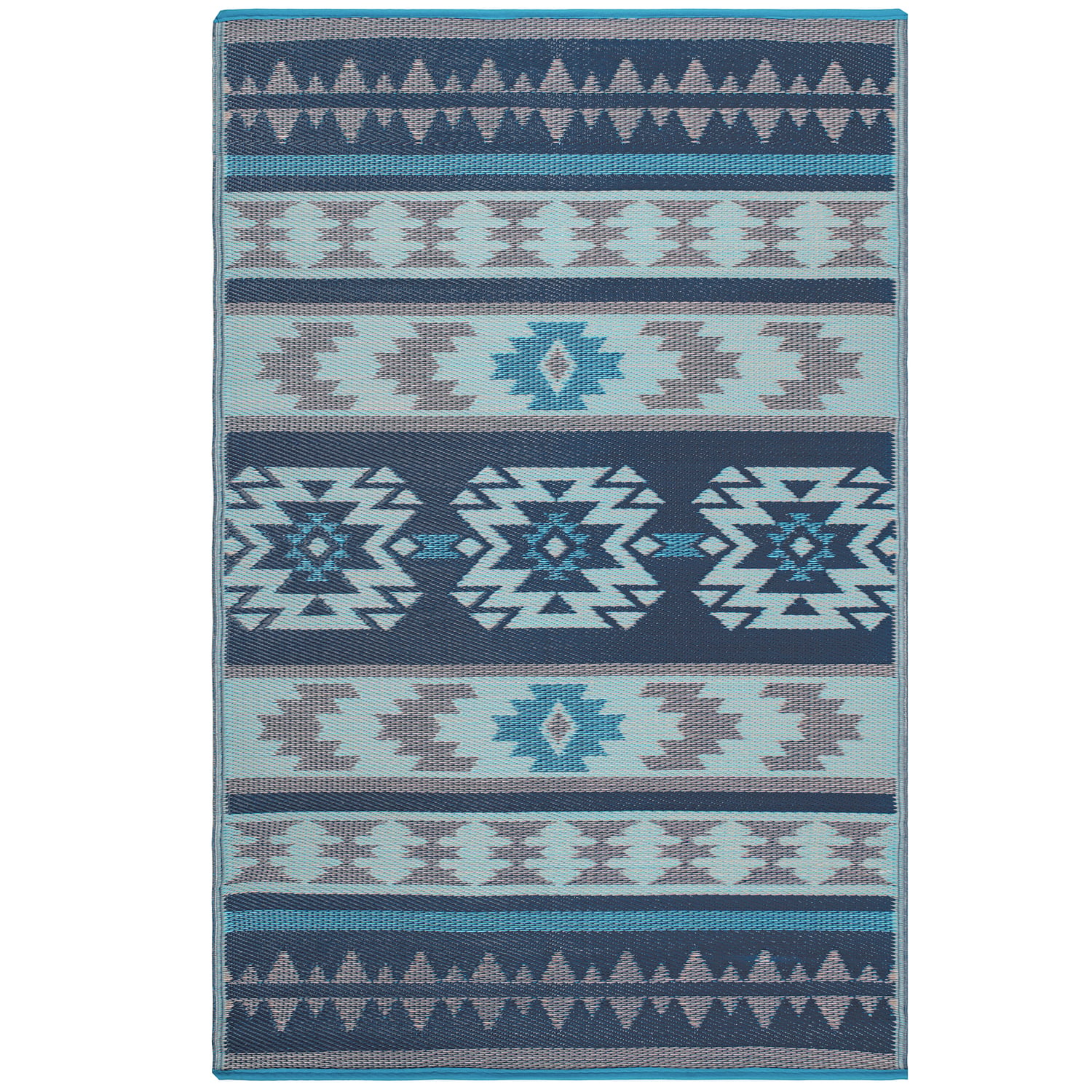 Blue Cusco Outdoor Floor Mat