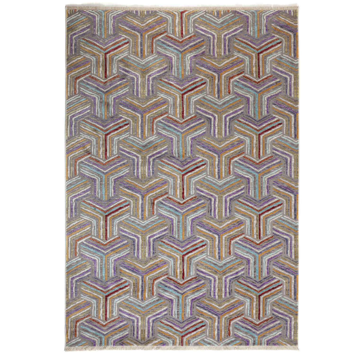 Multi-Coloured Elaye Distressed Rug