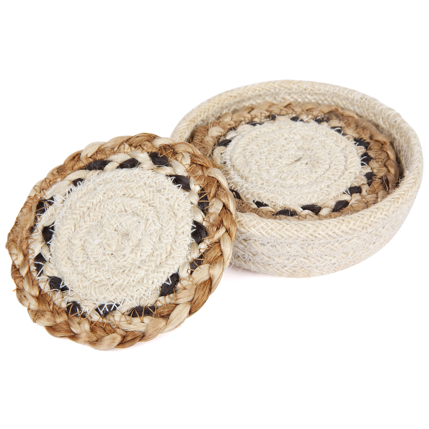 Cream Linnet Jute Coaster