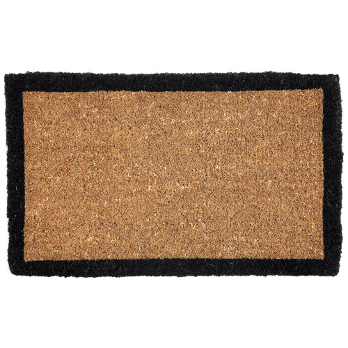 Home & Lifestyle Black Border Coir Doormat Temple & ster