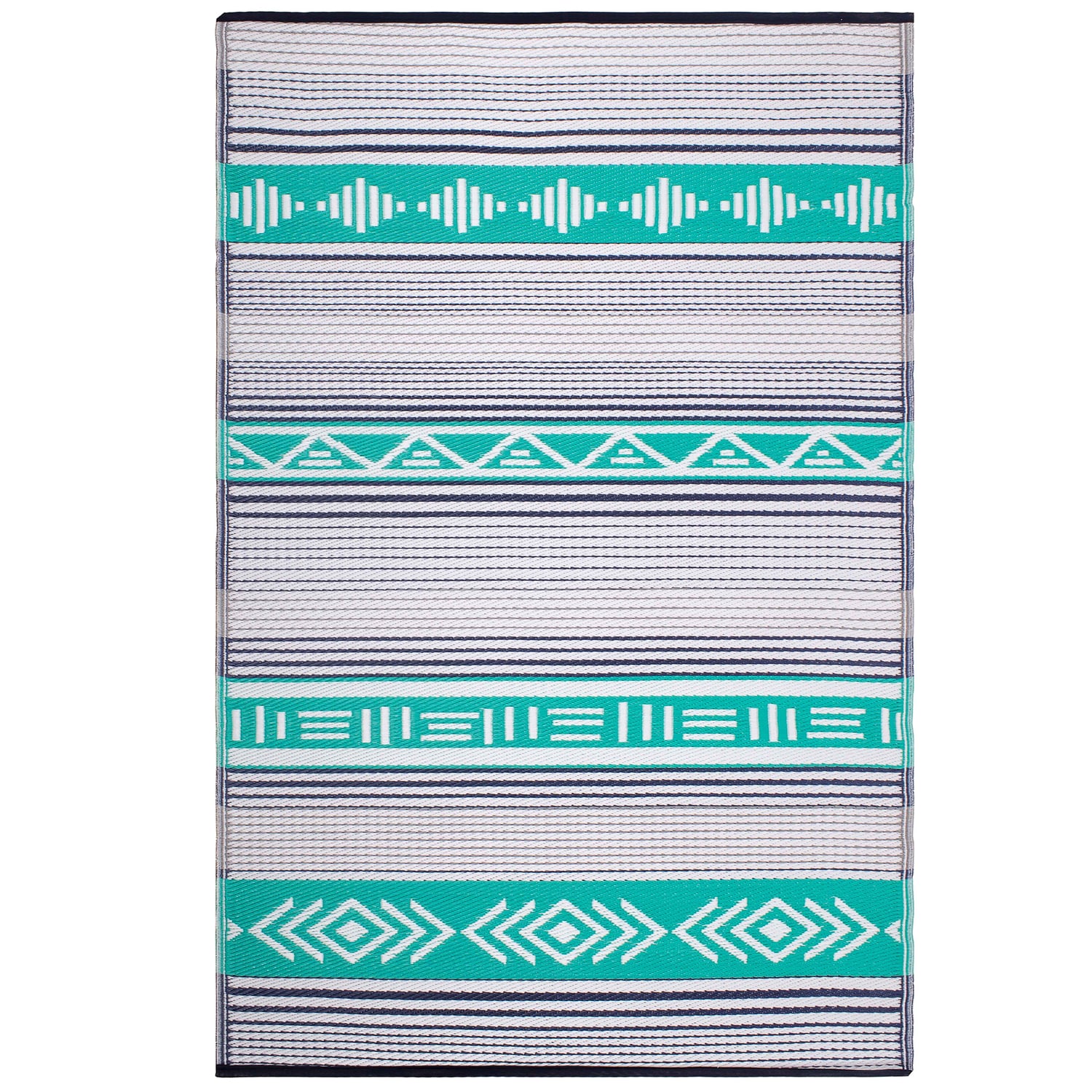 Blue Ibiza Reversible Outdoor Floormat