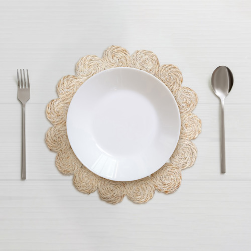 Torn Jute Round Placemats