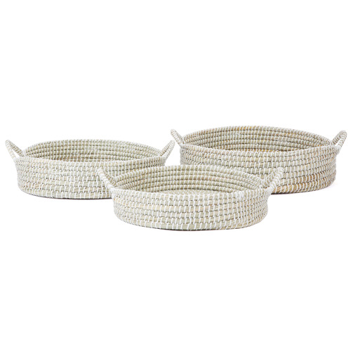 3 Piece Mowdok Handmade Decorative Trays