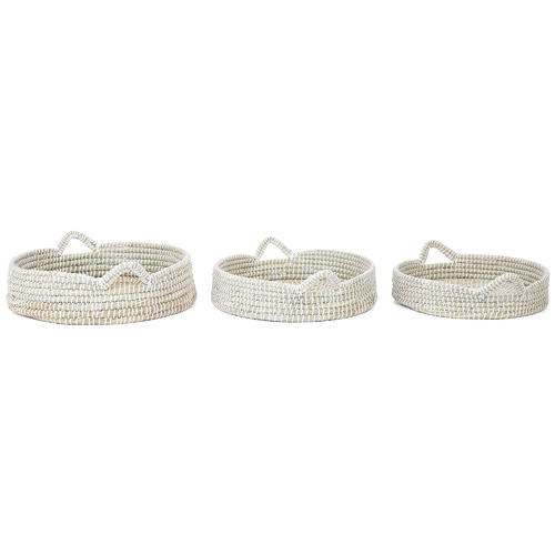 3 Piece Mowdok Handmade Decorative Trays