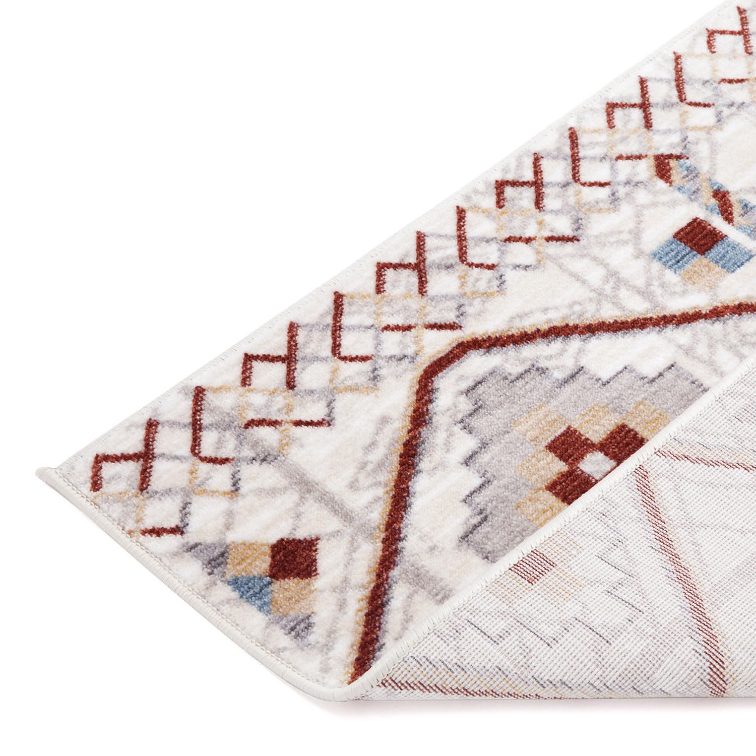 White & Red Nirvana Nishaar Rug