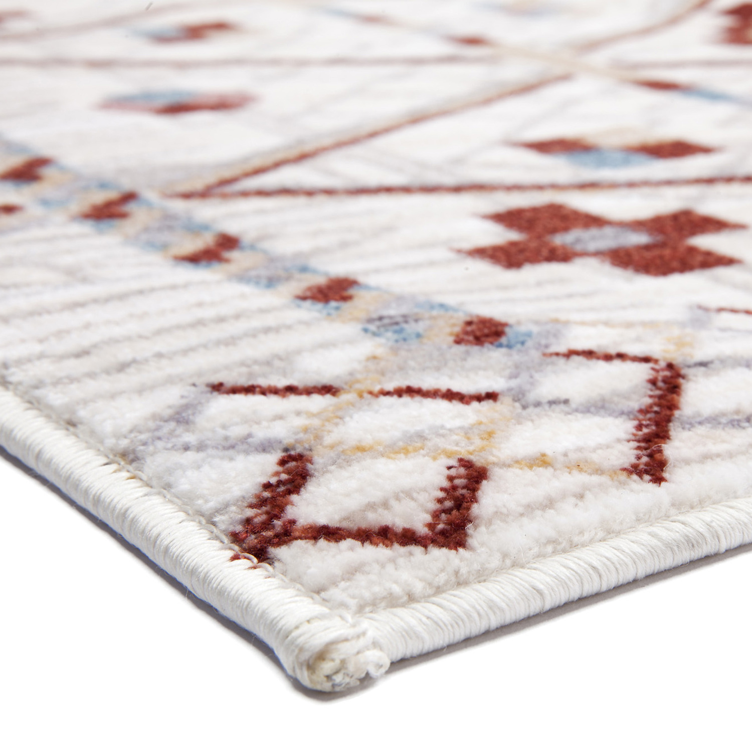 White & Red Nirvana Nishaar Rug