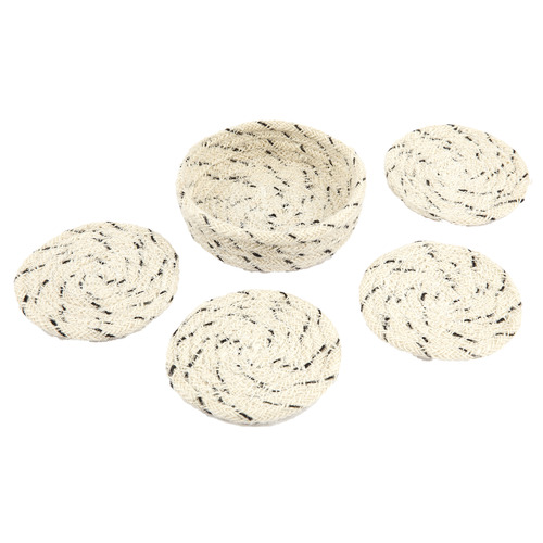 Deryn Jute Round Coasters