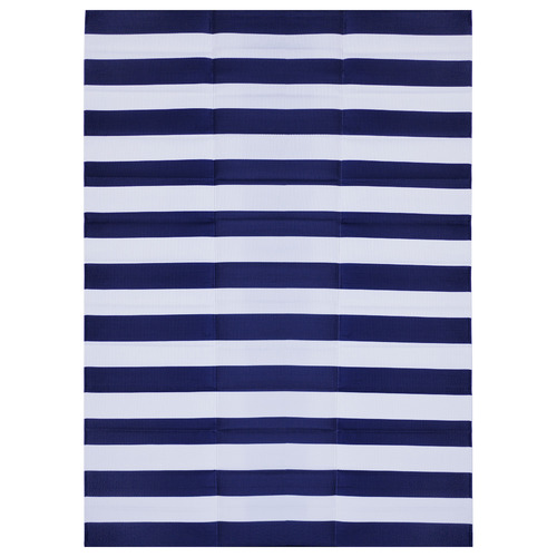 Home & Lifestyle Blue & White Brittany Power-Loomed Indoor/Outdoor Rug ...