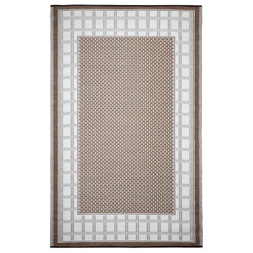 Chestnut & Walnut Brown Europa Machine-Woven Indoor/Outdoor Rug