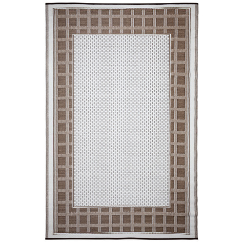 Chestnut & Walnut Brown Europa Machine-Woven Indoor/Outdoor Rug