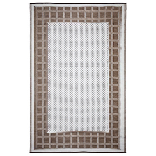 Chestnut & Walnut Brown Europa Machine-Woven Indoor/Outdoor Rug