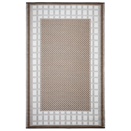 Chestnut & Walnut Brown Europa Machine-Woven Indoor/Outdoor Rug