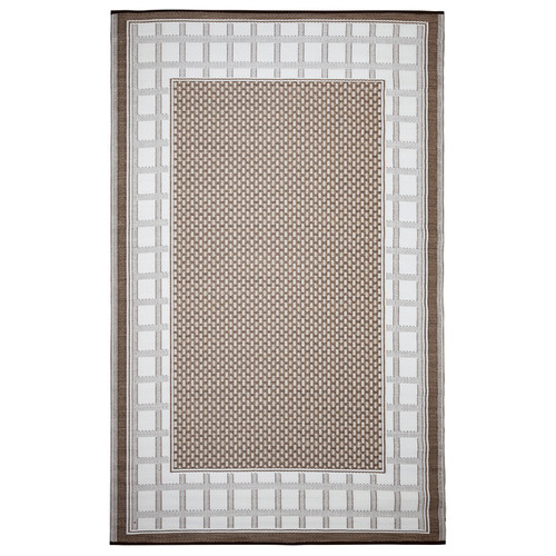 Chestnut & Walnut Brown Europa Machine-Woven Indoor/Outdoor Rug