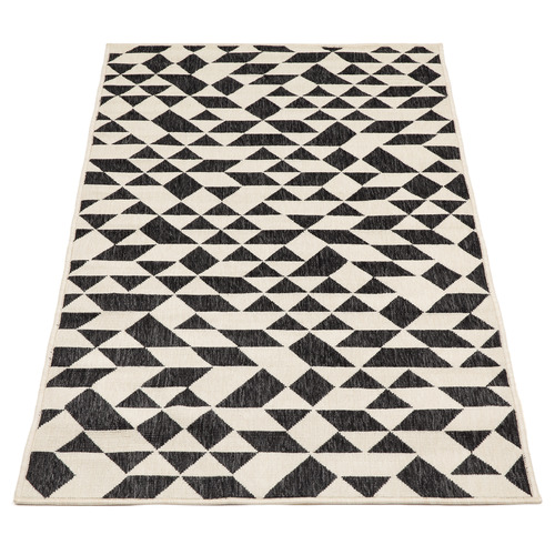 Black & Cream Yuma Indoor/Outdoor Rug