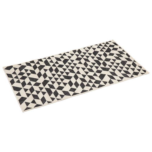 Black & Cream Yuma Indoor/Outdoor Rug