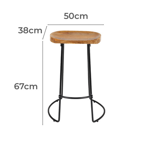 Home & Lifestyle 67cm Alpha Mango Wood Bar Stools Temple & ster