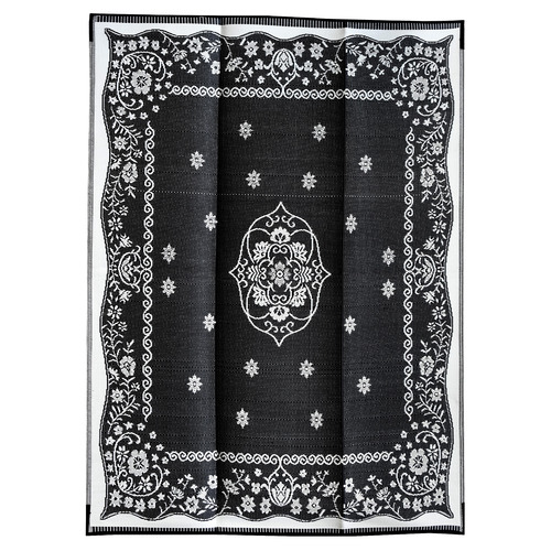 Black Oriental Indoor/Outdoor Rug | Temple & Webster